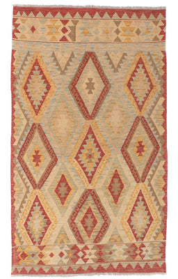 Kelim Carpet - orientalisk matta - 196 x 143 cm - flerfärgad