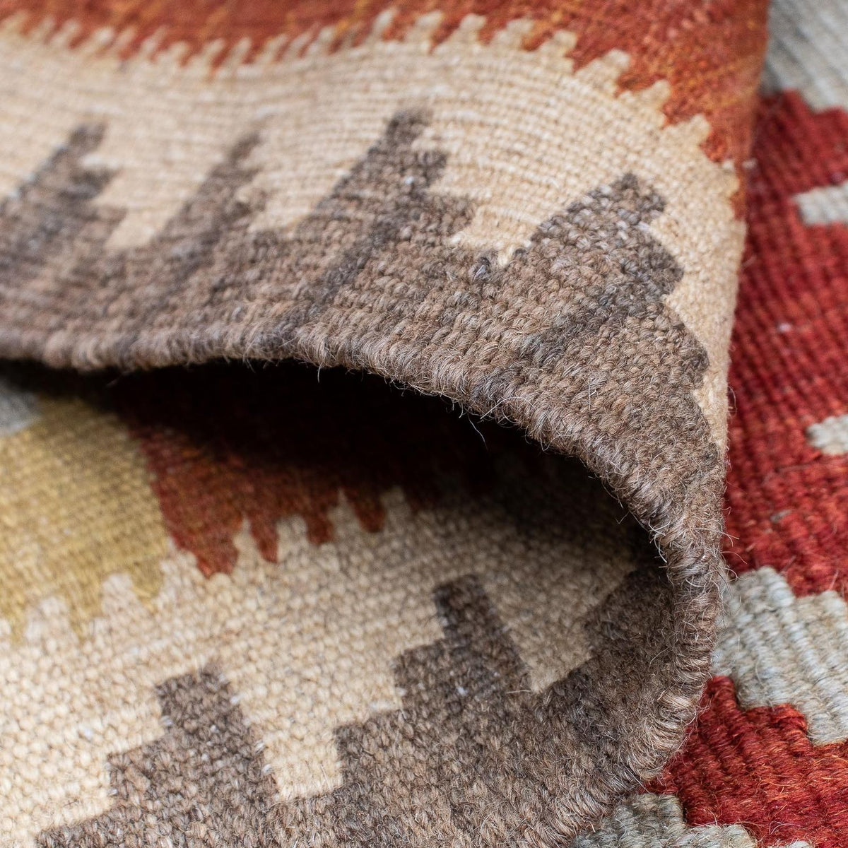 Kelim Carpet - orientalisk matta - 193 x 142 cm - flerfärgad