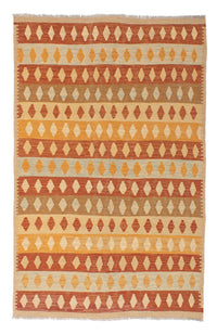 Kelim Carpet - orientalisk matta - 201 x 154 cm - flerfärgad