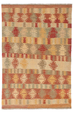 Kelim Carpet - orientalisk matta - 199 x 151 cm - flerfärgad