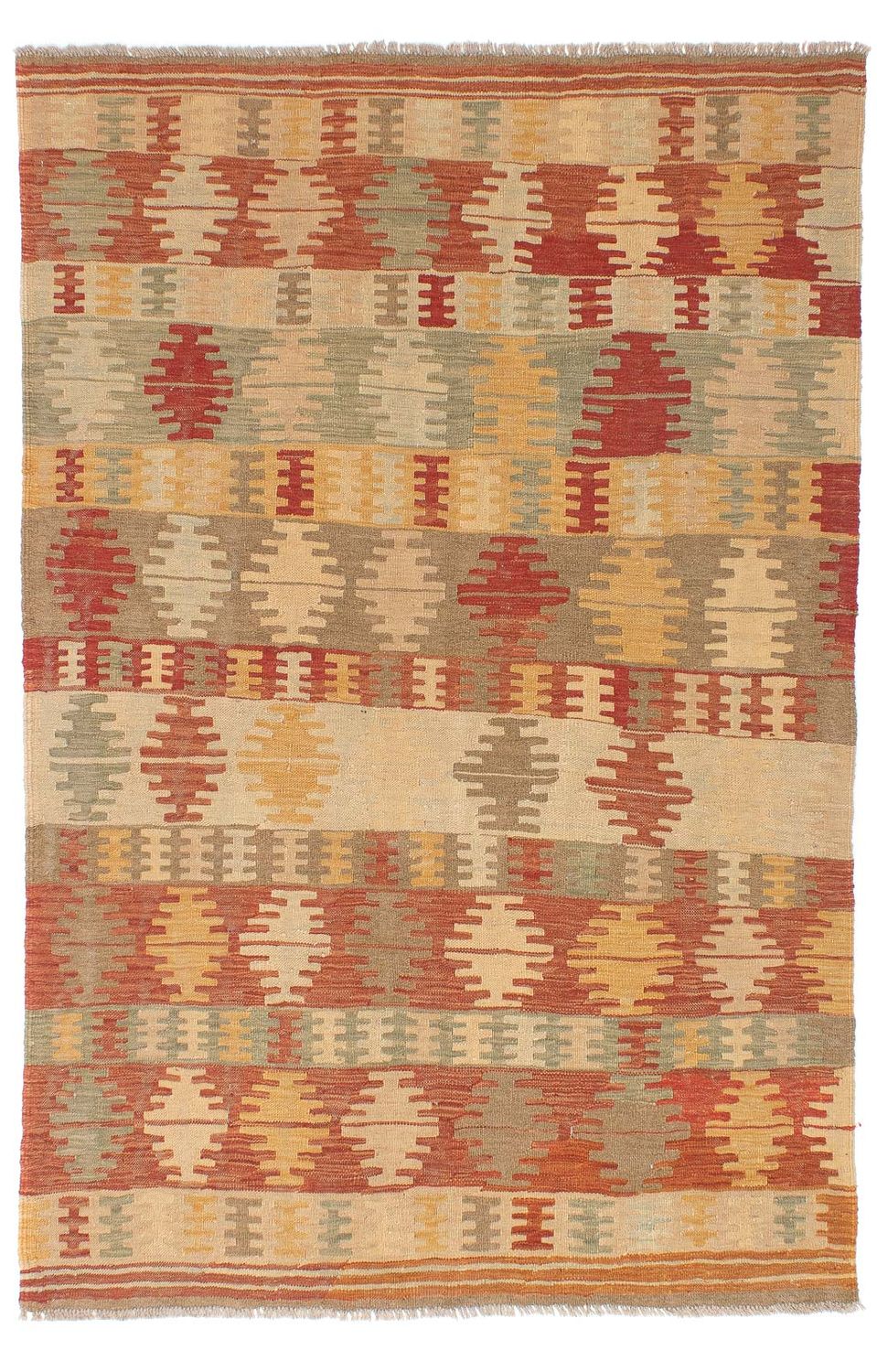 Kelim Carpet - orientalisk matta - 199 x 151 cm - flerfärgad