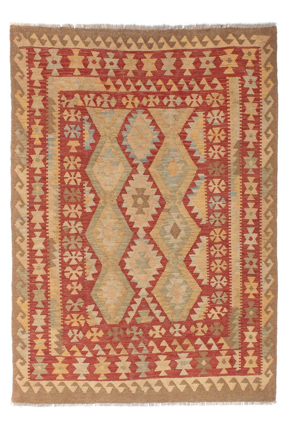 Kelim Carpet - orientalisk matta - 188 x 148 cm - flerfärgad