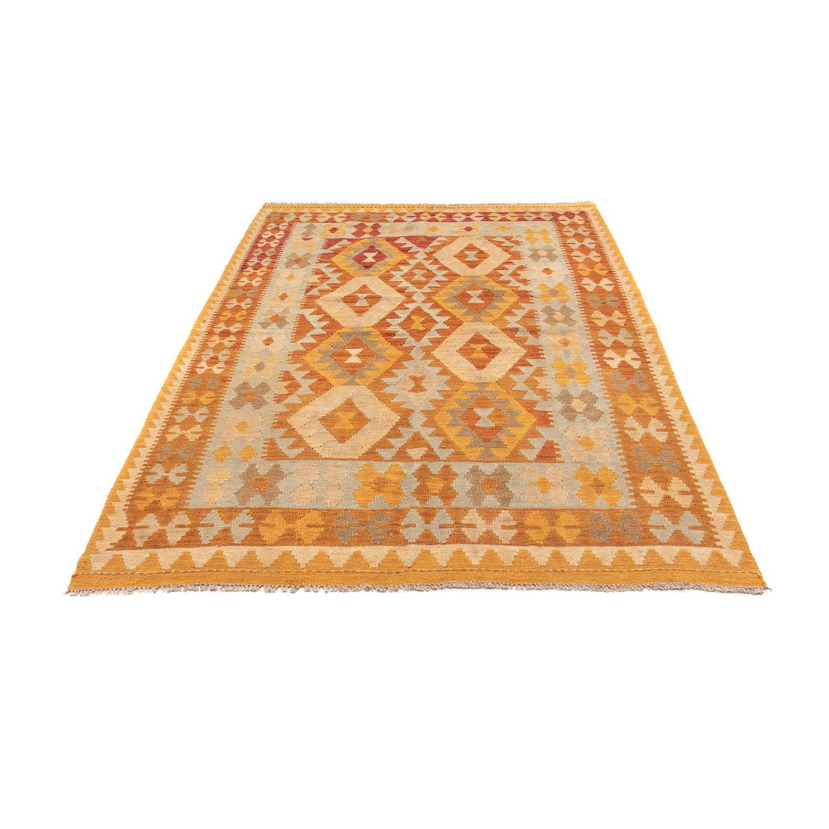 Kelim Carpet - orientalisk matta - 206 x 141 cm - flerfärgad
