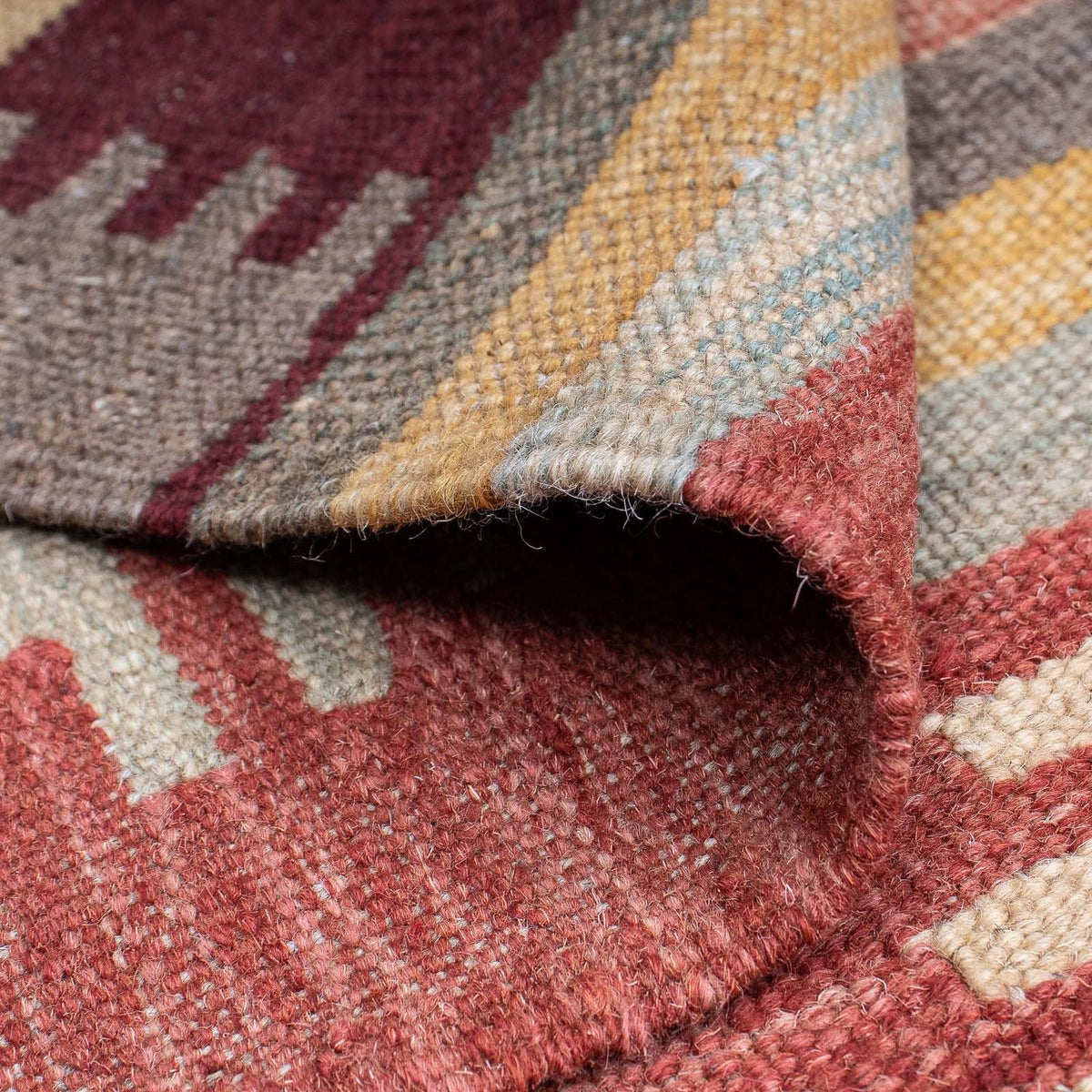 Kelim Carpet - orientalisk matta - 202 x 142 cm - flerfärgad