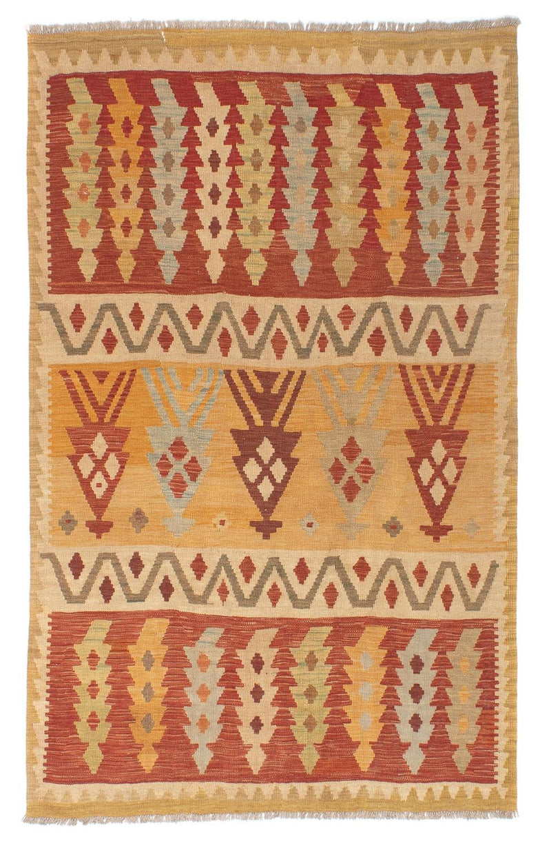 Kelim Carpet - orientalisk matta - 195 x 146 cm - flerfärgad