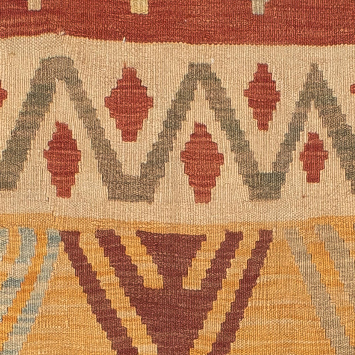 Kelim Carpet - orientalisk matta - 195 x 146 cm - flerfärgad