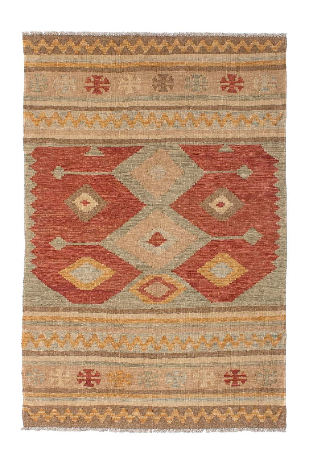 Kelim Carpet - Splash - 192 x 126 cm - flerfärgad