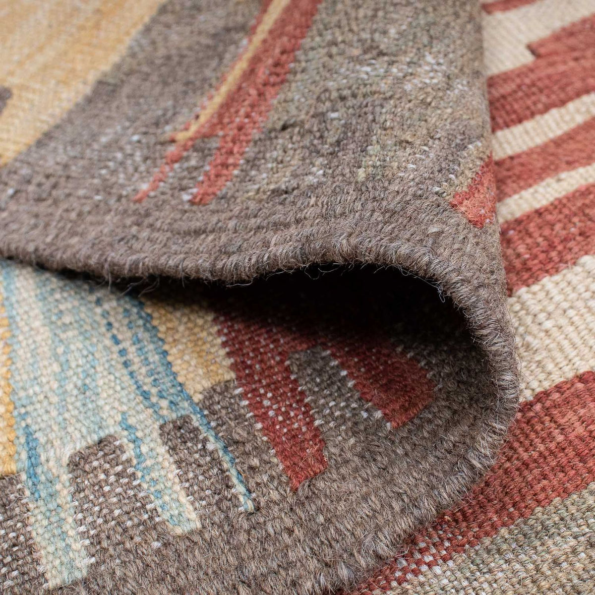 Kelim Carpet - orientalisk matta - 190 x 146 cm - flerfärgad