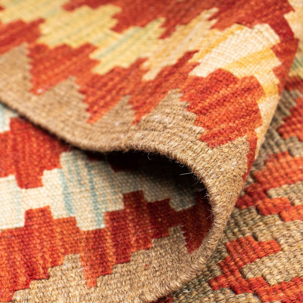 Runner Kelim Carpet - orientalisk matta - 196 x 78 cm - beige