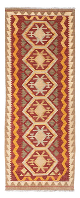 Runner Kelim Carpet - orientalisk matta - 196 x 76 cm - ljusbrun