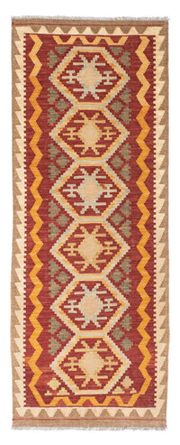 Runner Kelim Carpet - orientalisk matta - 196 x 76 cm - ljusbrun