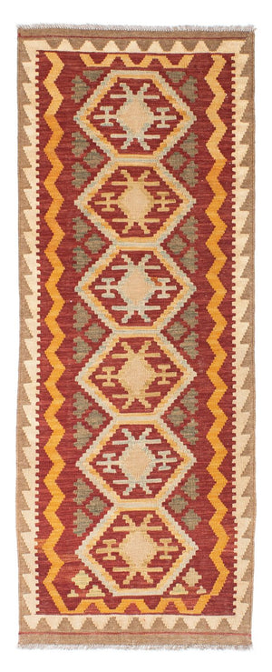 Runner Kelim Carpet - orientalisk matta - 196 x 76 cm - ljusbrun