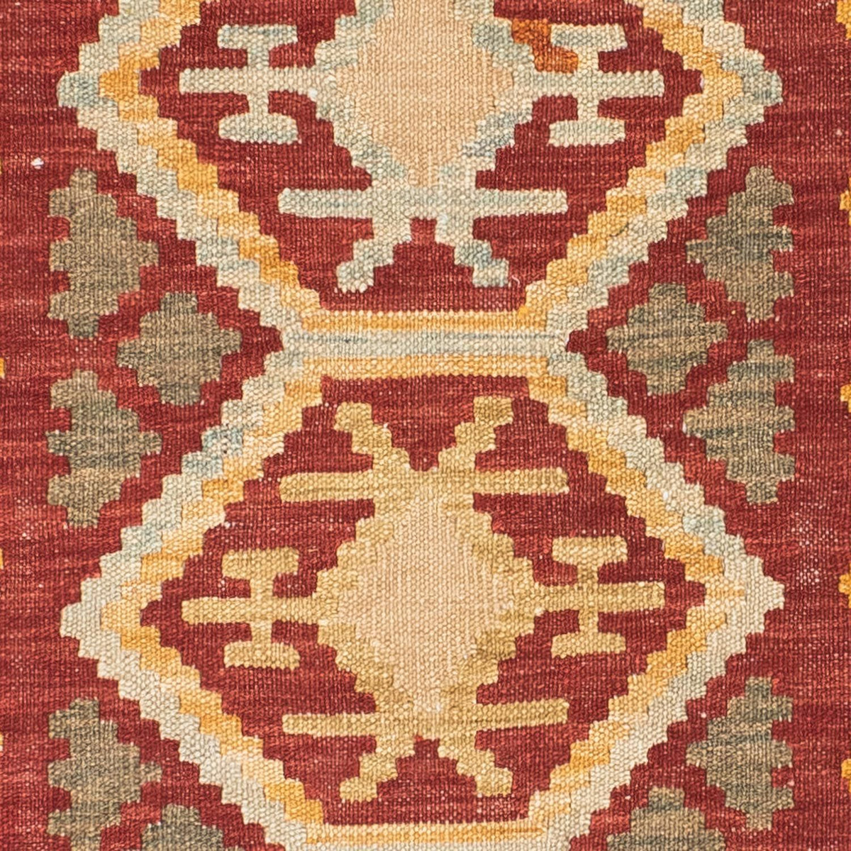 Runner Kelim Carpet - orientalisk matta - 196 x 76 cm - ljusbrun