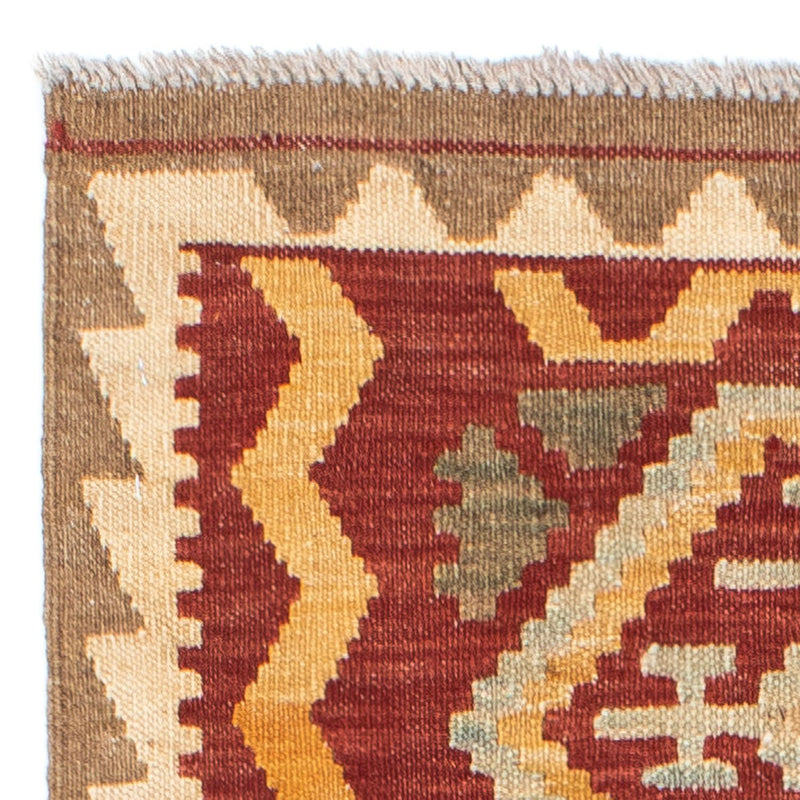 Runner Kelim Carpet - orientalisk matta - 196 x 76 cm - ljusbrun