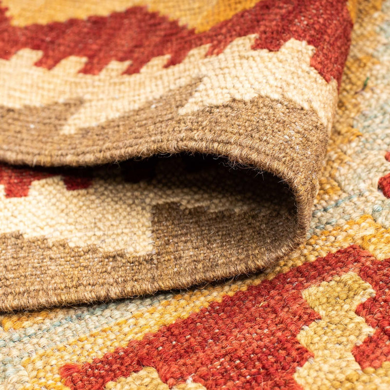 Runner Kelim Carpet - orientalisk matta - 196 x 76 cm - ljusbrun