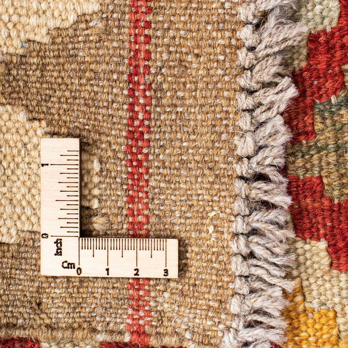 Runner Kelim Carpet - orientalisk matta - 196 x 76 cm - ljusbrun