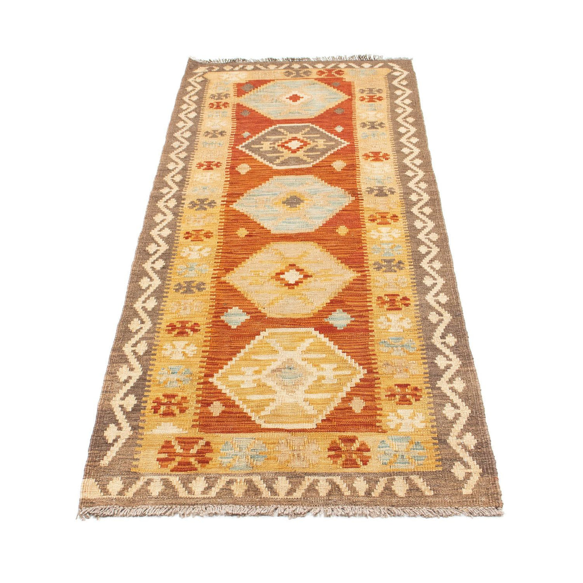 Runner Kelim Carpet - orientalisk matta - 203 x 70 cm - beige