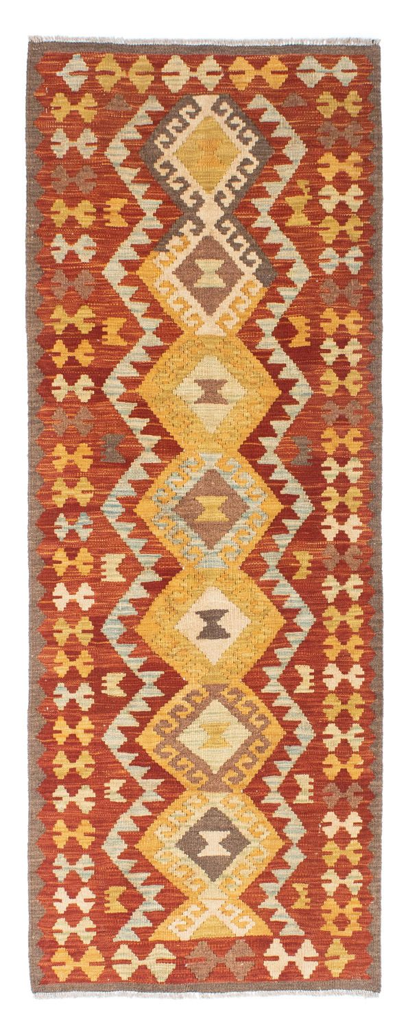 Runner Kelim Carpet - orientalisk matta - 205 x 78 cm - rost