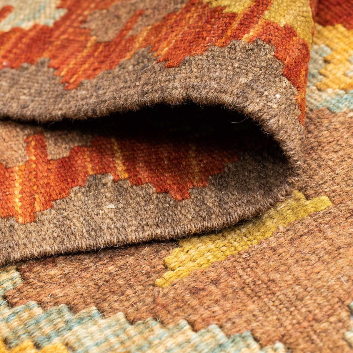 Runner Kelim Carpet - orientalisk matta - 205 x 78 cm - rost