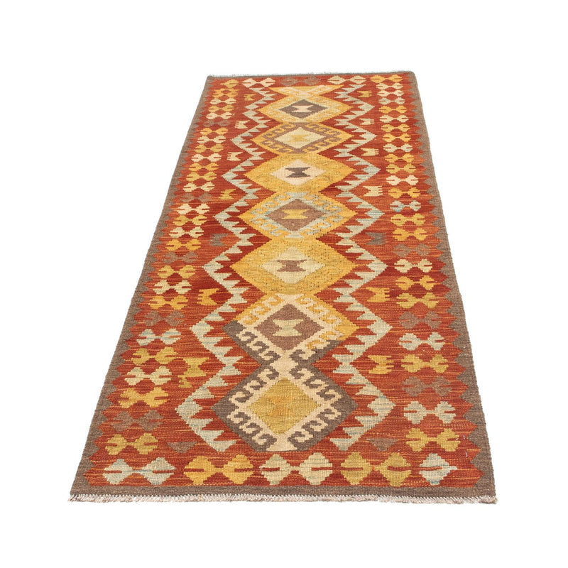 Runner Kelim Carpet - orientalisk matta - 205 x 78 cm - rost