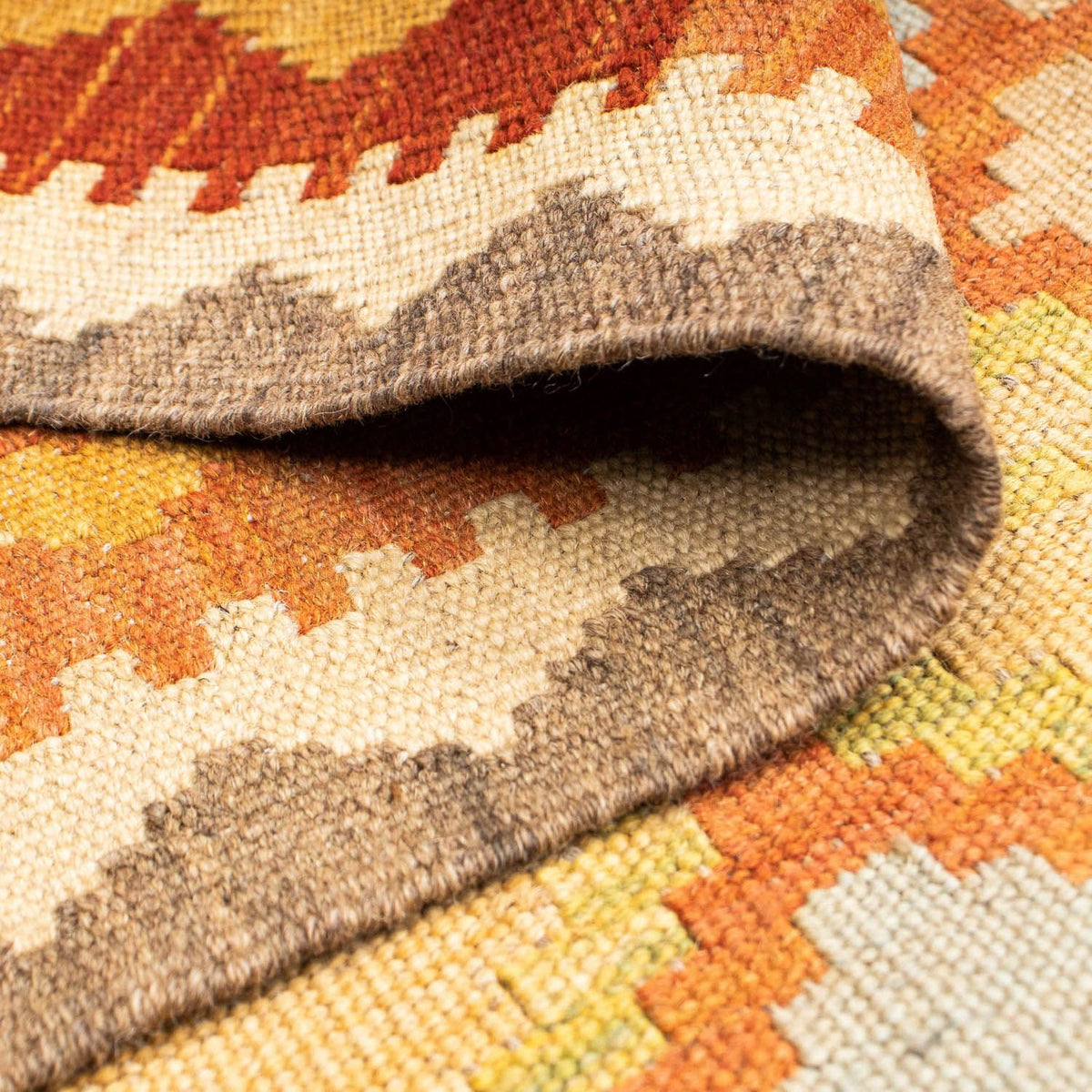 Runner Kelim Carpet - orientalisk matta - 202 x 76 cm - beige