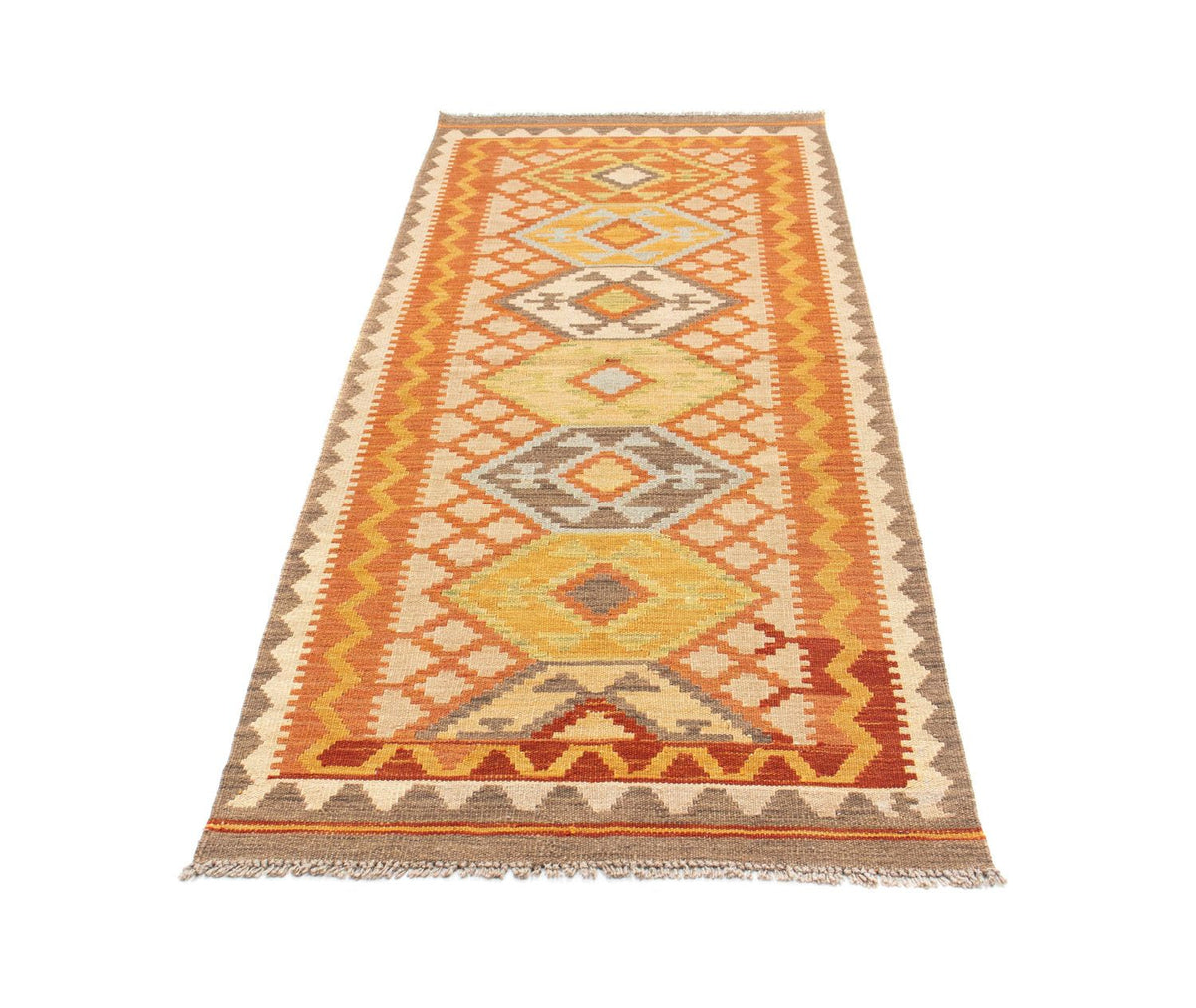 Runner Kelim Carpet - orientalisk matta - 202 x 76 cm - beige