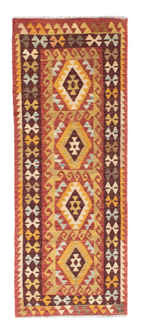 Runner Kelim Carpet - orientalisk matta - 204 x 77 cm - röd