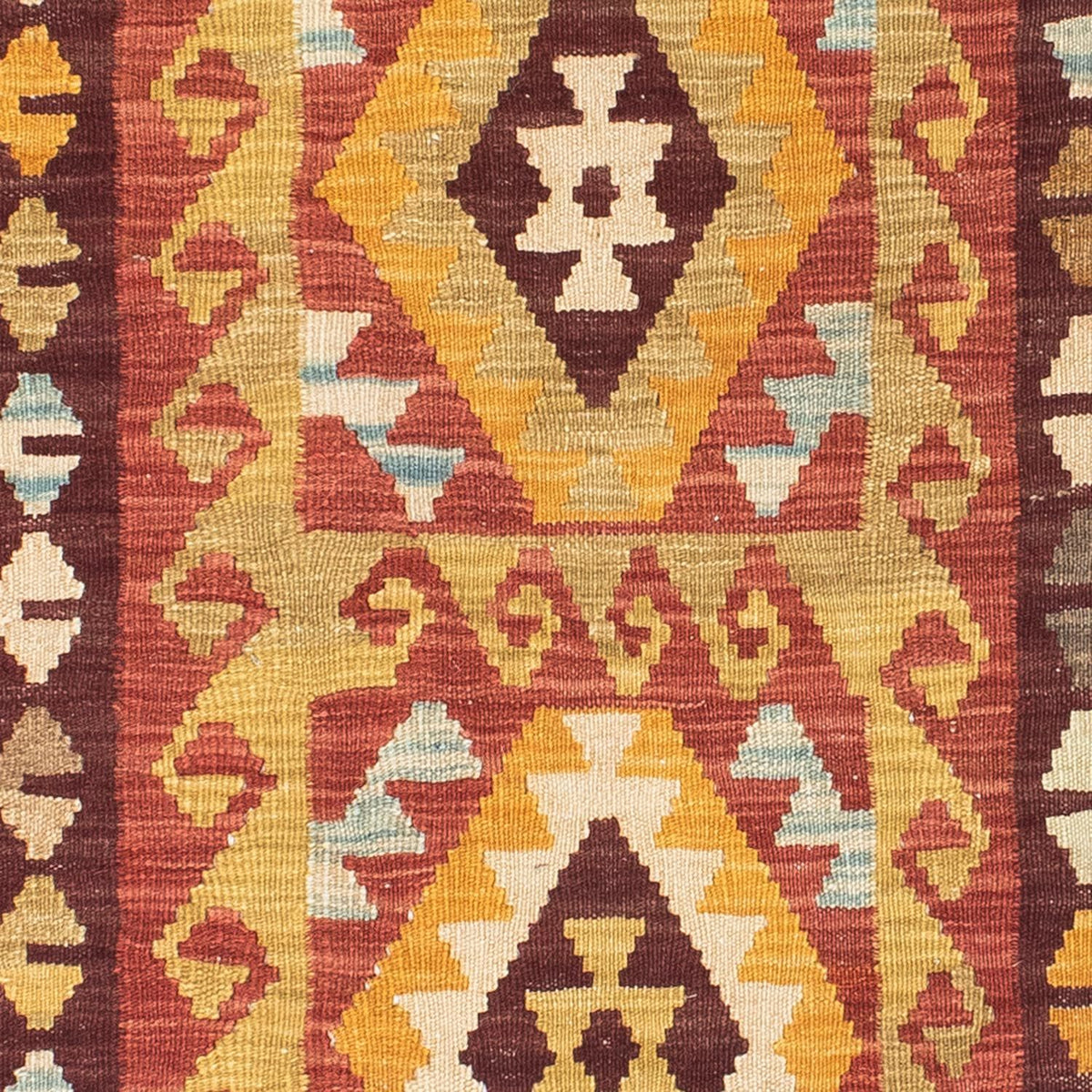 Runner Kelim Carpet - orientalisk matta - 204 x 77 cm - röd