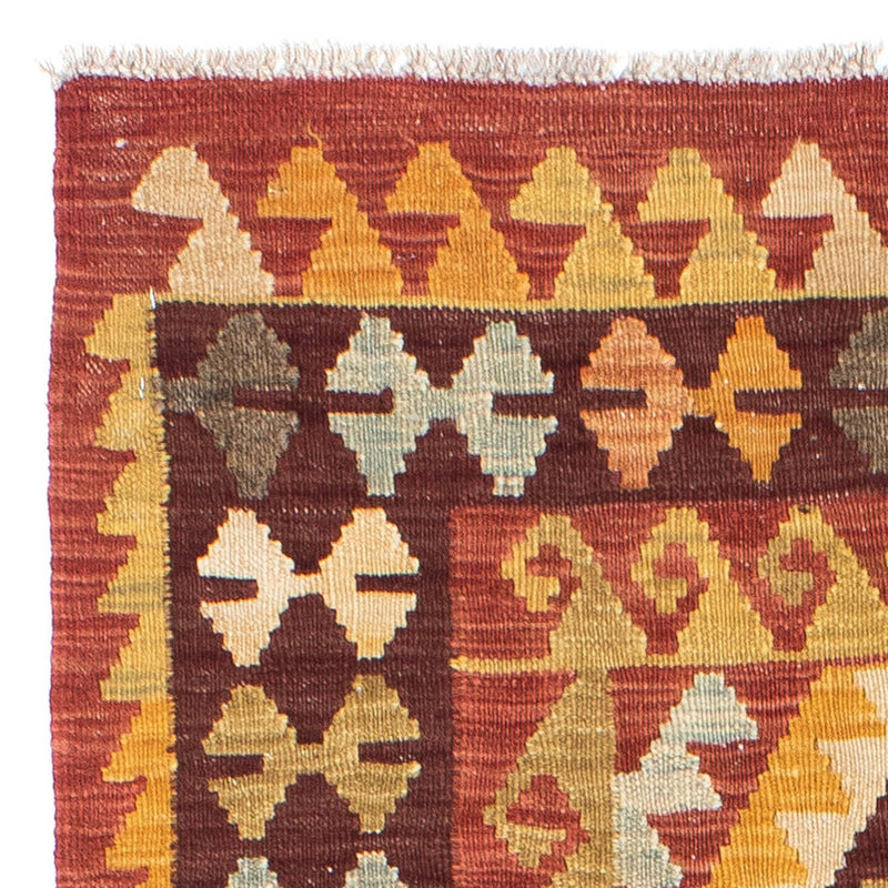 Runner Kelim Carpet - orientalisk matta - 204 x 77 cm - röd