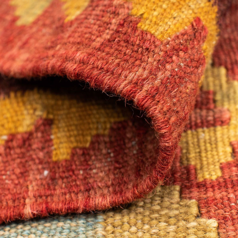 Runner Kelim Carpet - orientalisk matta - 204 x 77 cm - röd