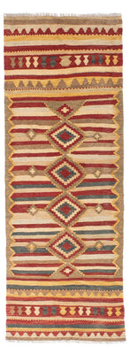 Runner Kelim Carpet - orientalisk matta - 204 x 73 cm - flerfärgad