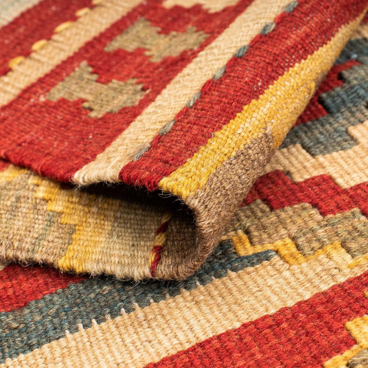 Runner Kelim Carpet - orientalisk matta - 204 x 73 cm - flerfärgad