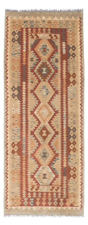 Runner Kelim Carpet - orientalisk matta - 201 x 84 cm - beige