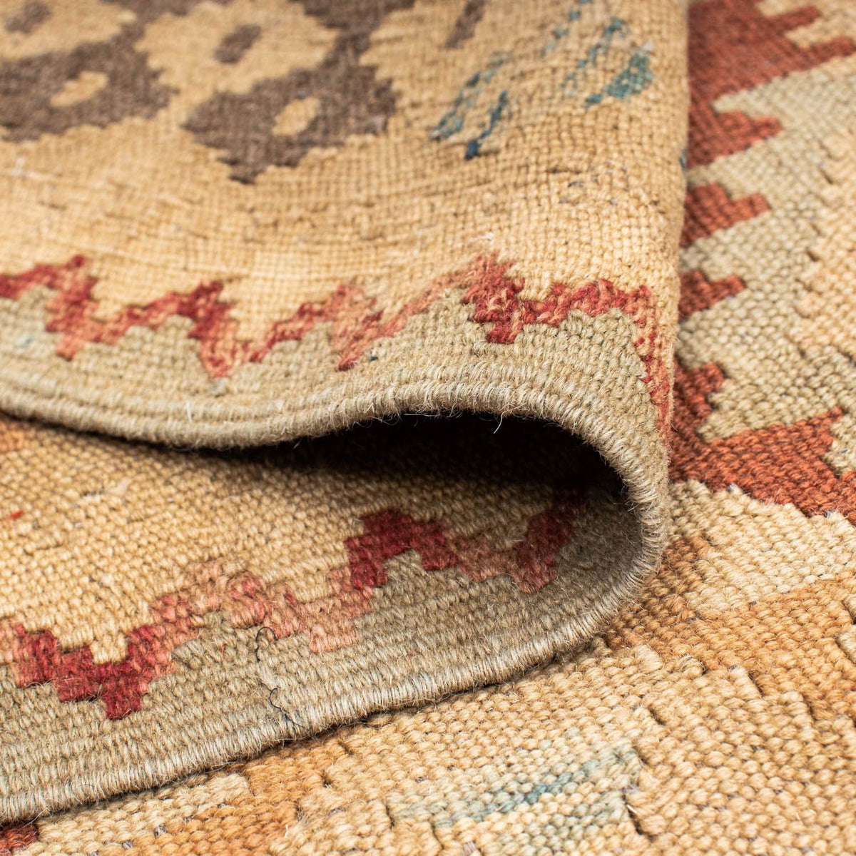 Runner Kelim Carpet - orientalisk matta - 201 x 84 cm - beige