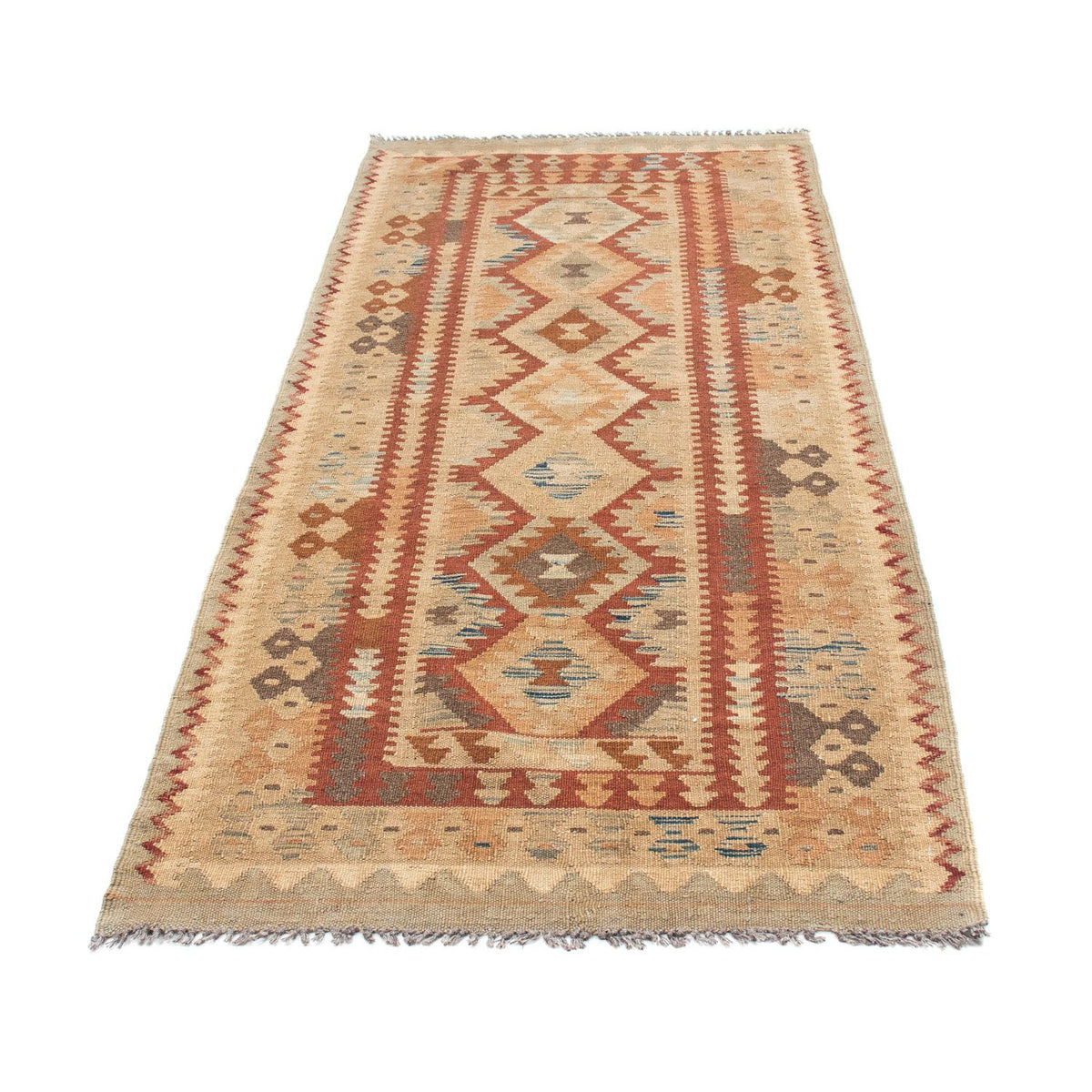 Runner Kelim Carpet - orientalisk matta - 201 x 84 cm - beige