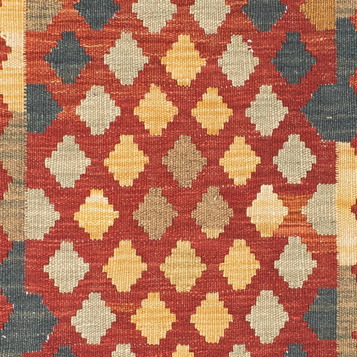 Runner Kelim Carpet - orientalisk matta - 198 x 74 cm - ljusröd