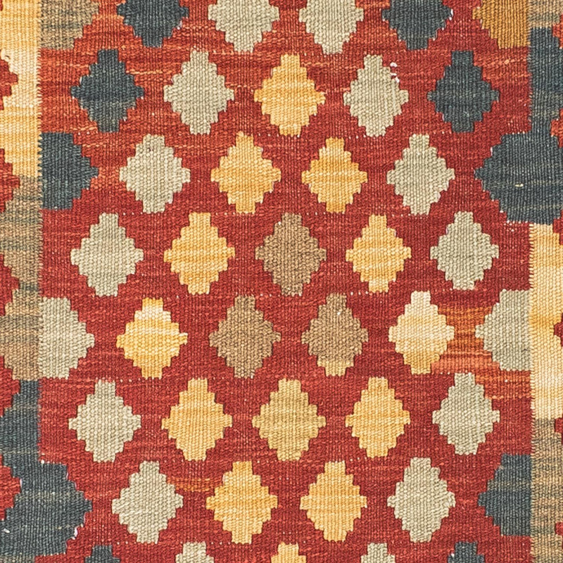 Runner Kelim Carpet - orientalisk matta - 198 x 74 cm - ljusröd