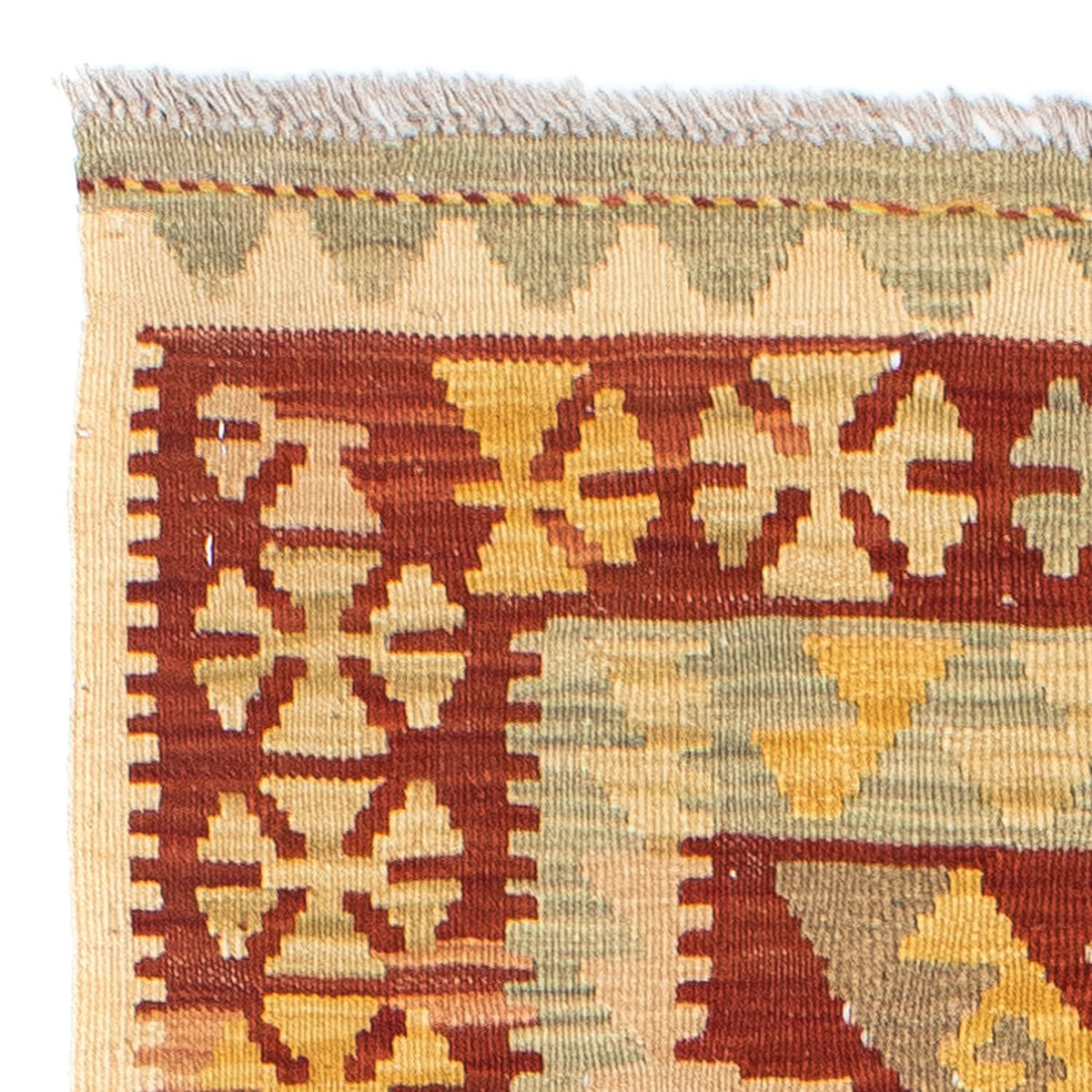 Runner Kelim Carpet - orientalisk matta - 197 x 72 cm - beige