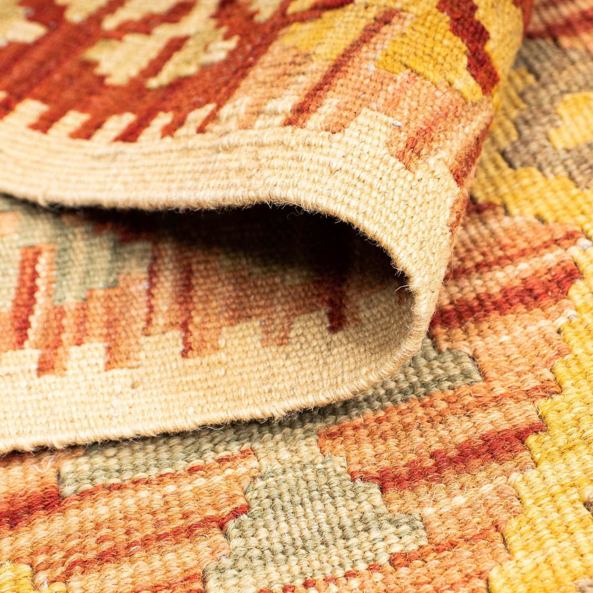 Runner Kelim Carpet - orientalisk matta - 197 x 72 cm - beige