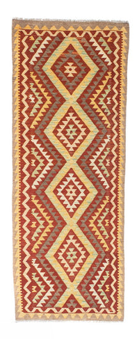 Runner Kelim Carpet - orientalisk matta - 214 x 82 cm - rost