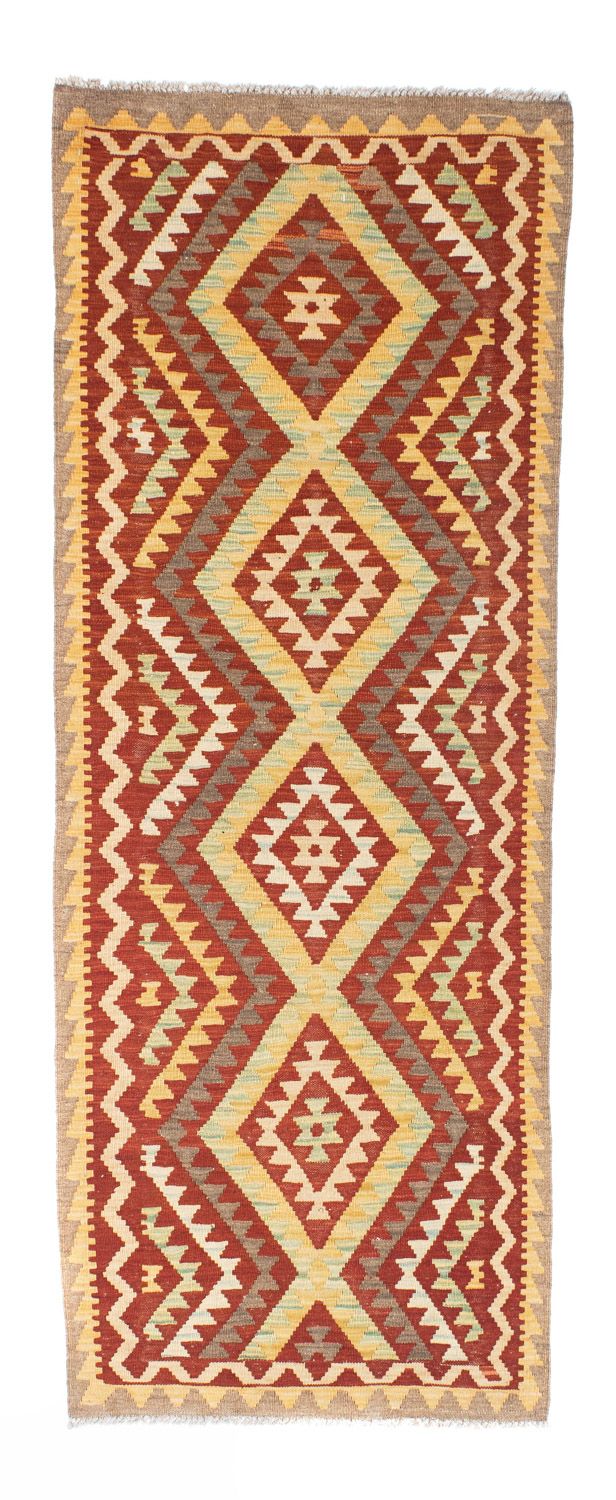 Runner Kelim Carpet - orientalisk matta - 214 x 82 cm - rost
