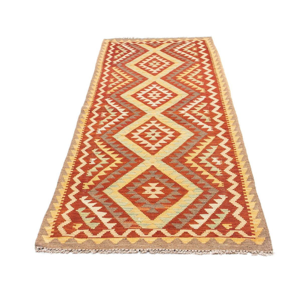 Runner Kelim Carpet - orientalisk matta - 214 x 82 cm - rost