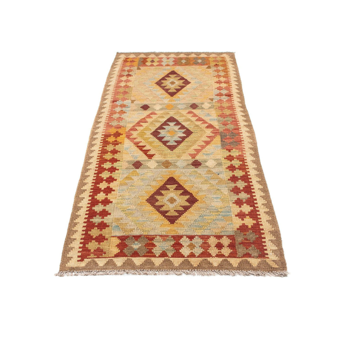 Runner Kelim Carpet - orientalisk matta - 198 x 75 cm - beige