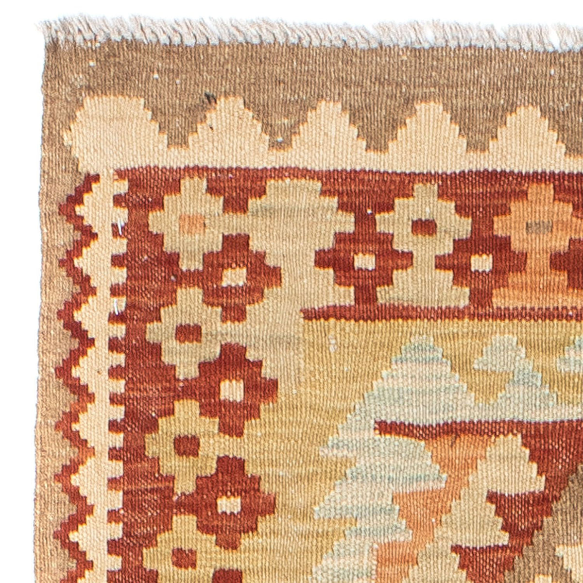 Runner Kelim Carpet - orientalisk matta - 200 x 75 cm - beige