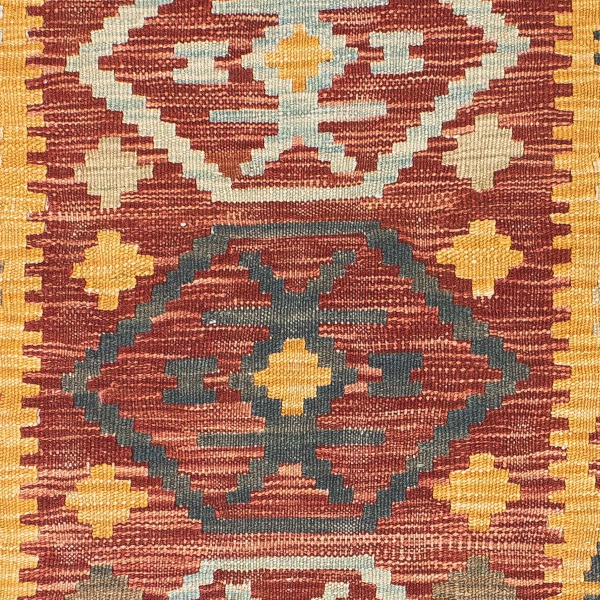 Runner Kelim Carpet - orientalisk matta - 202 x 72 cm - flerfärgad