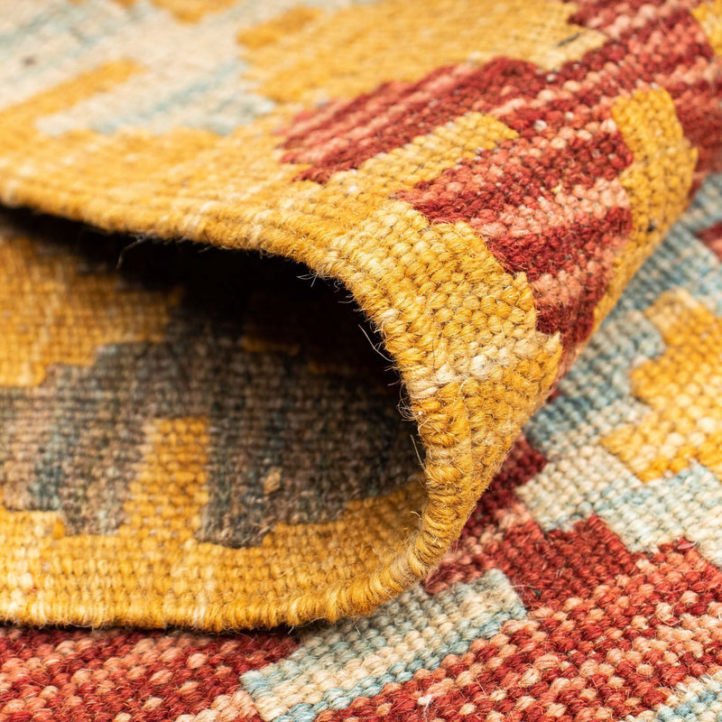 Runner Kelim Carpet - orientalisk matta - 202 x 72 cm - flerfärgad