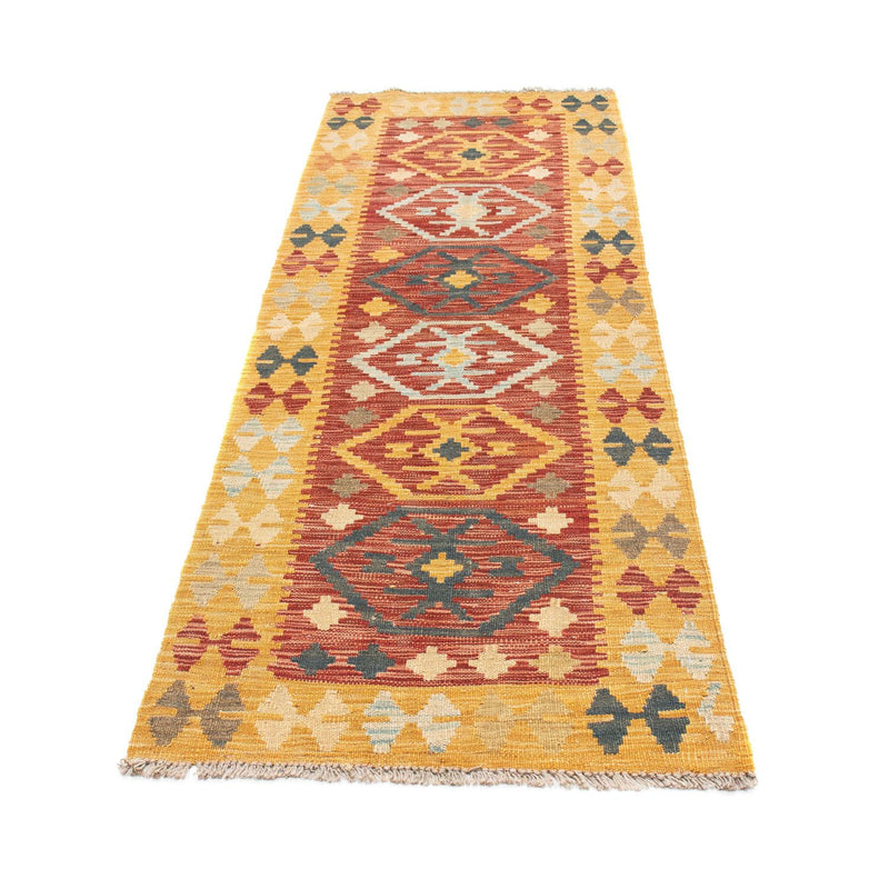 Runner Kelim Carpet - orientalisk matta - 202 x 72 cm - flerfärgad