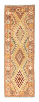 Runner Kelim Carpet - orientalisk matta - 208 x 66 cm - ljusröd