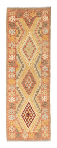 Runner Kelim Carpet - orientalisk matta - 208 x 66 cm - ljusröd
