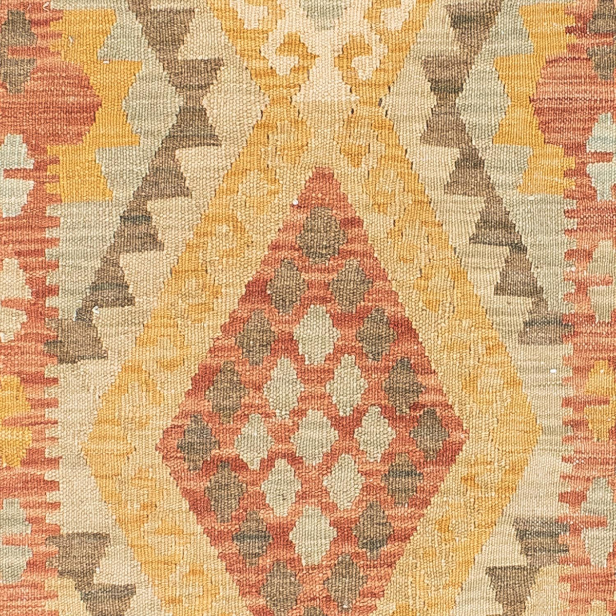 Runner Kelim Carpet - orientalisk matta - 208 x 66 cm - ljusröd